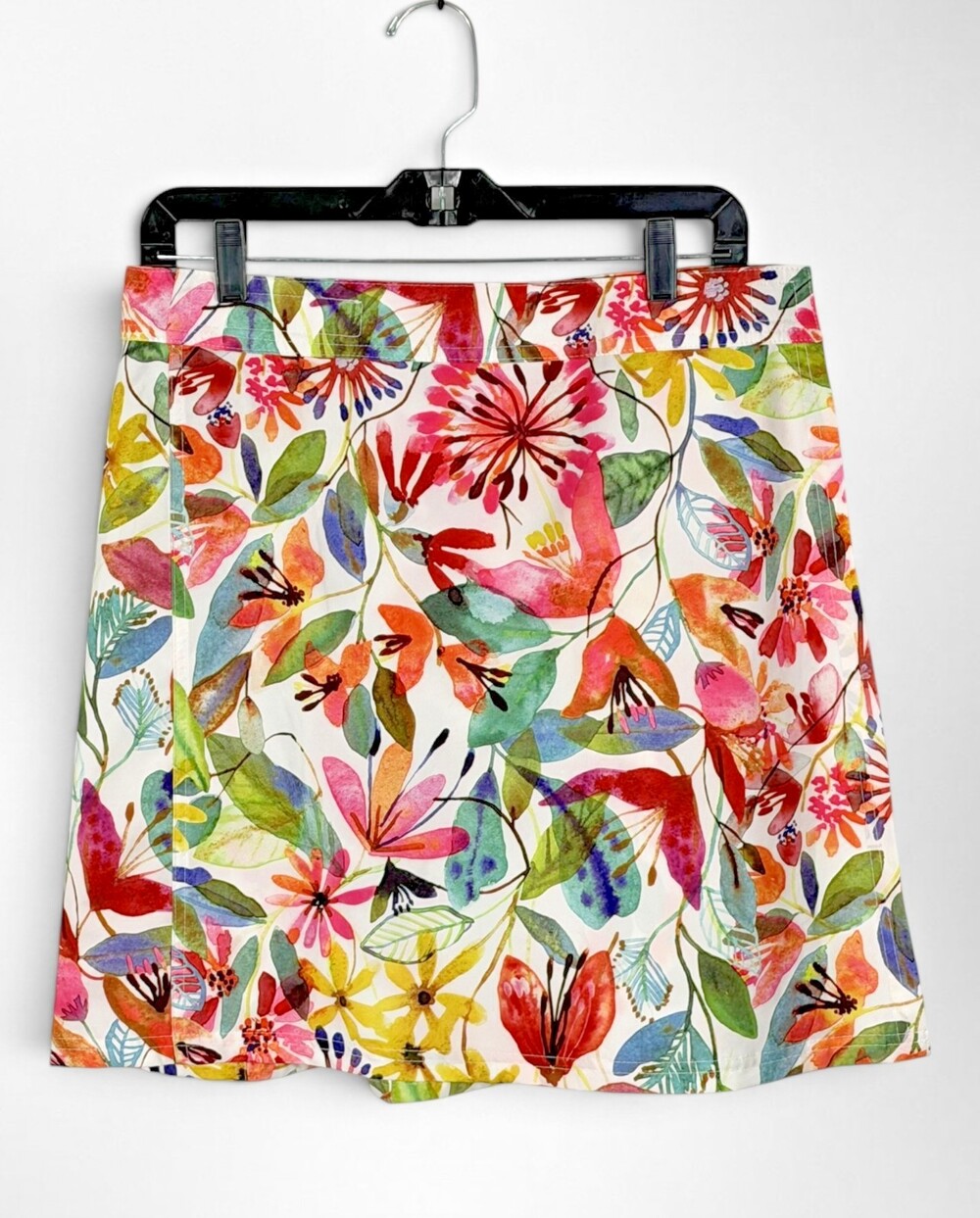 RipSkirt Hawaii Wrap Skirt M Length 2 Wildflower Watercolor Floral Beach Travel